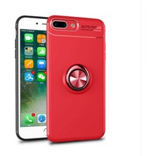 Apple Iphone 8 Plus Için Uyumlu Kılıf Dönebilen Yüzüklü Standlı Silikon Kapak