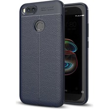Xiaomi Mi 5x Için Uyumlu Ultra Koruma Deri Görünümlü Silikon Yüzey Kılıf Niss Kapak