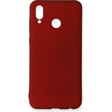 Huawei Honor Play Için Uyumlu Kılıf Yumuaşk Renkli Esnek Premium Rubber Silikon - Bordo