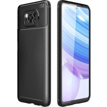 Xiaomi Poco X3 Cep Telefonu Için Kılıf Karbon Tasarım Negro Kapak