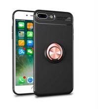 Iphone 7 Plus Için Uyumlu Kılıf Dönebilen Yüzüklü Standlı Silikon Kapak