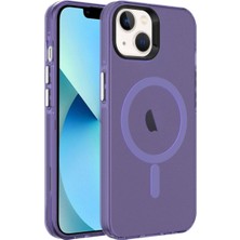 Apple iPhone 13 Için Uyumlu Kılıf Magsafe Kablosuz Şarj Özellikli Buzlu Transparan C-Pro Sert Kapak