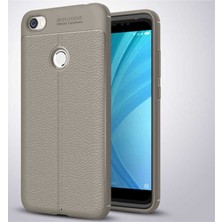 Xiaomi Redmi Note 5A Için Uyumlu Ultra Koruma Deri Görünümlü Silikon Yüzey Kılıf Niss Kapak