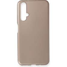 Huawei Honor 20 Için Uyumlu Kılıf Yumuaşk Renkli Esnek Premium Rubber Silikon - Rose Gold
