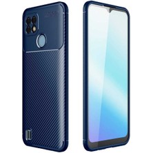 Realme C21 Cep Telefonu Için Kılıf Karbon Tasarım Negro Kapak