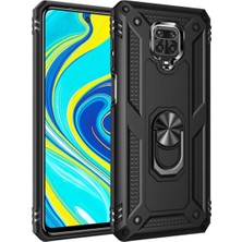 Xiaomi Redmi Note 9s Kılıf Için Zore Vega Tank Sağlam Dayanıklı Yüzük Aparatlı Silikon Kapak