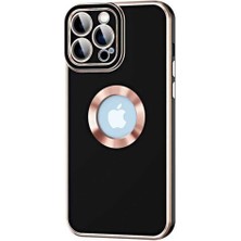 Apple Iphone 14 Pro Için Uyumlu Kılıf Kamera Lens Cam Korumalı Logo Gösteren Halkalı Kongo Kapak