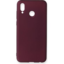 Huawei Honor Play Için Uyumlu Kılıf Yumuaşk Renkli Esnek Premium Rubber Silikon - Mürdüm