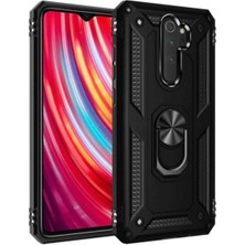 Xiaomi Redmi Note 8 Pro Kılıf Uyumlu Vega Tank Sağlam Dayanıklı Yüzük Aparatlı Silikon Kapak