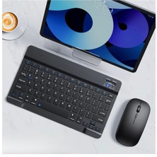 Tablet ve Telefonlar Için Bluetooth Klavye ve Mouse Set Slim Ince