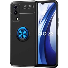 Vivo Y53S 4g Için Uyumlu Kılıf Dönebilen Standlı Olabilen Yüzüklü Renkli Ravel Kapak