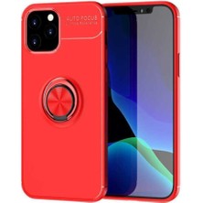 Iphone 12 Pro Max Için Uyumlu Kılıf Dönebilen Yüzüklü Standlı Silikon Kapak