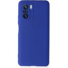 Xiaomi Mi 11I Için Uyumlu Kılıf Yumuaşk Renkli Esnek Premium Rubber Silikon - Lacivert