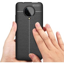 Xiaomi Redmi K30 Pro Için Uyumlu Ultra Koruma Deri Görünümlü Silikon Yüzey Kılıf Niss Kapak