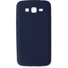 Samsung Galaxy Grand 2 Için Uyumlu Kılıf Yumuaşk Renkli Esnek Premium Rubber Silikon - Lacivert
