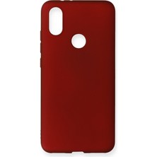 Xiaomi Mi A2 Için Uyumlu Kılıf Yumuaşk Renkli Esnek Premium Rubber Silikon - Bordo
