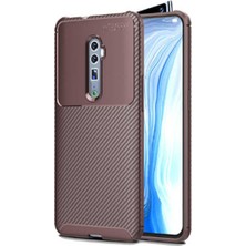 Oppo Reno 10X Zoom Için Uyumlu Kılıf Karbon Tasarımlı Slim Kamera Lensini Korumalı Kapak