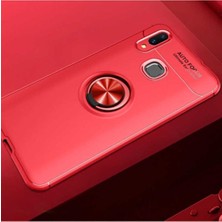 Samsung Galaxy A10S Için Uyumlu Kılıf Dönebilen Yüzüklü Standlı Silikon Kapak