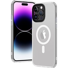 iPhone 14 Pro Max Için Uyumlu Kılıf Wireless Kablosuz Şarj Özellikli Hibrit Magsafe Kapak