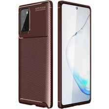 Samsung Galaxy Note 20 Için Uyumlu Kılıf Karbon Tasarımlı Slim Kamera Lensini Korumalı Kapak