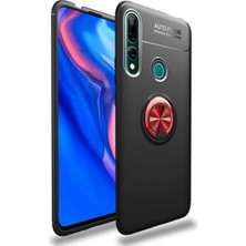 Huawei Y9 Prime 2019 Için Uyumlu Kılıf Dönebilen Yüzüklü Standlı Silikon Kapak