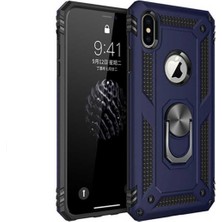 Apple Iphone x Kılıf Ultra Koruma Darbe Emici Tank Sağlam Çok Saglam Silikon Kapak-Mavi