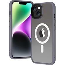 iPhone 14 Plus Için Uyumlu Kılıf Wireless Kablosuz Şarj Özellikli Hibrit Magsafe Kapak