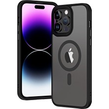 iPhone 13 Pro Max Için Uyumlu Kılıf Wireless Kablosuz Şarj Özellikli Hibrit Magsafe Kapak