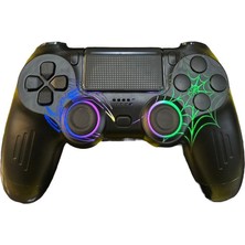 Ps4 Rgb Spiderman Işıklı Gamepad Ağ Örümcek Desenli Joystıck