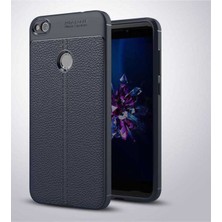Huawei P9 Lite Mini Için Uyumlu Ultra Koruma Deri Görünümlü Silikon Yüzey Kılıf Niss Kapak