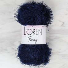 Loren Furry Lacivert El Örgü Ipi - RF005 - 34044