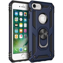 Apple Iphone 7 Kılıf Ultra Koruma Darbe Emici Tank Sağlam Çok Saglam Silikon Kapak-Mavi