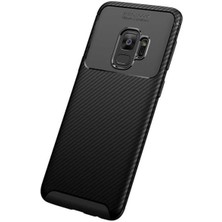 Samsung Galaxy S9 Için Uyumlu Kılıf Karbon Tasarımlı Slim Kamera Lensini Korumalı Kapak