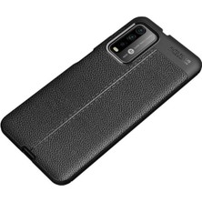 Xiaomi Poco M3 Için Uyumlu Ultra Koruma Deri Görünümlü Silikon Yüzey Kılıf Niss Kapak