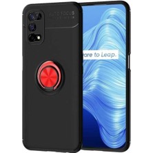 Realme 7 Pro Için Uyumlu Kılıf Dönebilen Yüzüklü Standlı Silikon Kapak