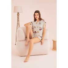 Desenli Kadın Şortlu Pijamatakımı