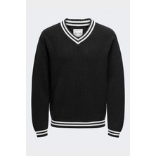 Only & Sons Onslıma Lıfe Reg 5 Mıx Box Knıt Bts Erkek Siyah Kazak - 22031007