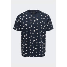 Only & Sons Onskendall Reg Dıtsy Ss Tee Erkek Dark Navy T-Shirt - OS22028732