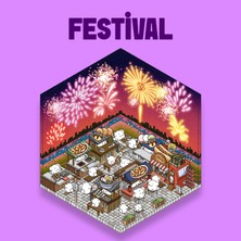 Festival Izometrik Sticker Etiket Çıkartma