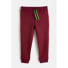 Juniba Kids Perry Unisex Çocuk Bordo Ağaç Nakış Detaylı Sweatshirt 2'li Takım
