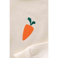 Juniba Kids Benedict Unisex Çocuk Havuç Nakış Detaylı Sweatshirt 2'li Takım