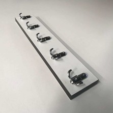 Modilayn Kardelen Ahşap 10'lu Duvar Askısı 10X50 cm Beyaz