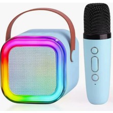 Karaoke Kablosuz Hoparlör Mikrofonlu Rgb Isikli Bluetooth Speaker Tf Kart/usb