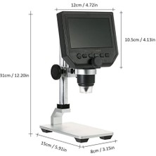 600X Dijital 4.3" LCD Ekranlı Hd USB Mikroskop