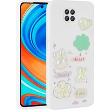 Israh Xiaomi Redmi Note 9 Pro Için Uyumlu Kılıf Kabartma Figürlü Parlak Toys Silikon Kapak