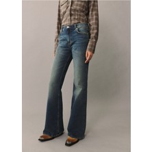 Mango Violeta Yüksek Bel Flare Jean Pantolon