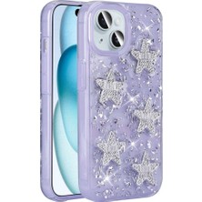 Israh Apple iPhone 13 Için Uyumlu Kılıf Airbagli Simli Arka Yüzey Işıltı Silikon Kapak