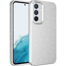 Israh Samsung Galaxy A35 Için Uyumlu Kılıf Kamera Korumalı Simli Lüks Koton Kapak