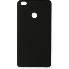 Xiaomi Mi Max Için Uyumlu Kılıf Yumuaşk Renkli Esnek Premium Rubber Silikon - Siyah