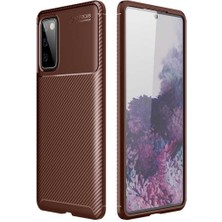 Samsung Galaxy S20 Fe Için Uyumlu Kılıf Karbon Tasarımlı Slim Kamera Lensini Korumalı Kapak